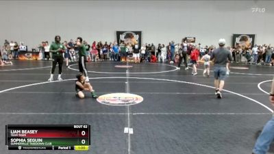 62 lbs Cons. Round 3 - Liam Beasey, Team Tiger vs Sophia Seguin, Summerville Takedown Club