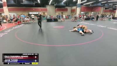 215 lbs 3rd Place Match - Italo Chavarria-Mendez, Tom Eagle Wrestling Academy vs Jacob Tucker, WAR Training Center