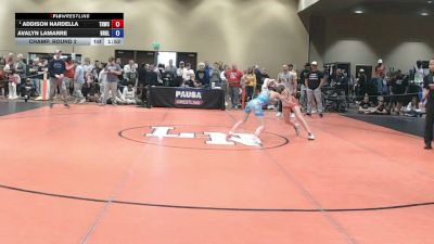 90 lbs Champ. Round 2 - Addison Nardella, The Hunt Wrestling Club vs Avalyn Lamarre, Bristol Gladiators