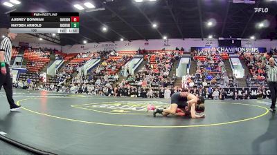 106 lbs Quarterfinals (8 Team) - Aubrey Bowman, Davison HS vs Hayden Arnold, Rockford HS