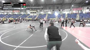 58 lbs 3rd Place - Brax Peterson, Athlos Wrestling vs Tru Johnson, No Team