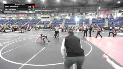 58 lbs 3rd Place - Brax Peterson, Athlos Wrestling vs Tru Johnson, No Team