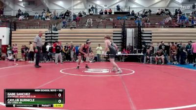 132 lbs Champ. Round 2 - Gabe Sanchez, Southport Wrestling Club vs Caylub Burnicle, Red Cobra WA