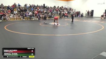 N-6 lbs Quarterfinal - Kendall Olson, Moen Wrestling Academy vs Emma McCurdy, Marion Wolves