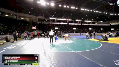 150 lbs Cons. Round 2 - Noah Saqallah, Newport (Bellevue) vs John Spencer, Fife