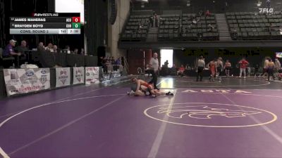 125 lbs Cons. Round 2 - Brayden Boyd, Corban University vs James Maheras, Arizona Christian University