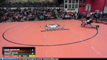 165 lbs Cons. Round 4 - Caleb Viscogliosi, YORKVILLE (HS) vs Graham Taylor, EDWARDVILLE (HS)