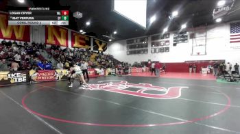 165 lbs Cons. Round 2 - Mat Ventura, Coachella Valley vs Logan Cryer, Valenicia (Santa Clarita)