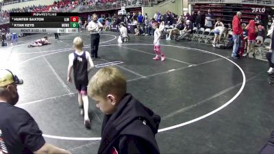 50 lbs Quarterfinal - Kyan Keys, Millard South Wrestling Club vs Hunter Saxton, Gordon/Rushville Jr. Wrestling