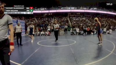 3A 165 lbs Quarterfinal - Zachary Blankenship, West Henderson High School vs Tripp Sullivan, Union Pines