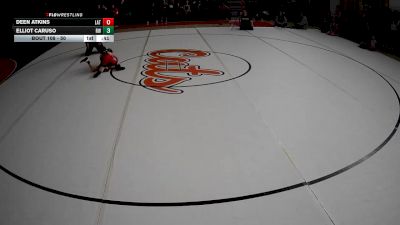 50 lbs Quarterfinal - Deen Atkins, Latrobe vs Elliot Caruso, Roughhouse Wrestling