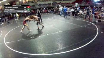 138 lbs Quarterfinal - Victoria Powers, Nebraska Wrestling Academy vs Kirah Baker, Dundy County Stratton