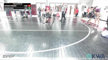 83 lbs Rr Rnd 3 - Kaydan Osborn, Ponca City Wildcat Wrestling vs Eeston Rice, Watonga Youth Wrestling