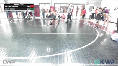 83 lbs Rr Rnd 3 - Kaydan Osborn, Ponca City Wildcat Wrestling vs Eeston Rice, Watonga Youth Wrestling