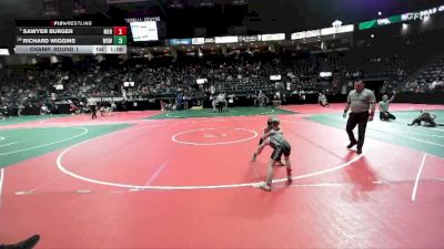 58 lbs Champ. Round 1 - Sawyer Burger, MEN1 vs Richard Wiggins, WSW1