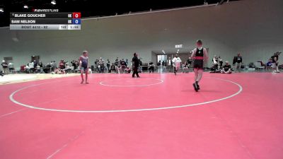 92 lbs 3rd Place Match - Blake Goucher, OK vs Sam Nelson, OK