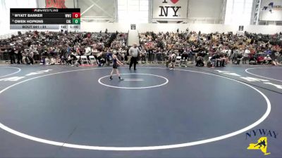 61 lbs Quarterfinal - Wyatt Banker, Wayne Wrestling Club vs Owen Hopkins, Club Not Listed