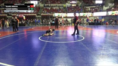 58 lbs Cons. Round 2 - Jaxon Harrill, Cut Bank vs Blake Hirschi, Laurel Matburners