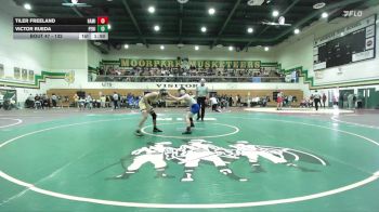 132 lbs Champ. Round 1 - Tiler Freeland, Hamilton vs Victor Rueda, Peninsula