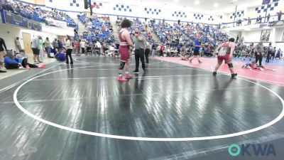 285 lbs Quarterfinal - Izaiah Shadden, Bristow Elementary Wrestling Club vs Kindal Whitehead, Wagoner Takedown Club