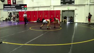 133 lbs Quarterfinal - Santana Ugues, Bakersfield College vs Alexander Garcia, Imperial Valley College