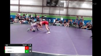 100 lbs Finals (8 Team) - Zoey Haney, Gone Rogue vs Lyric Hetzer, Ohio Blue
