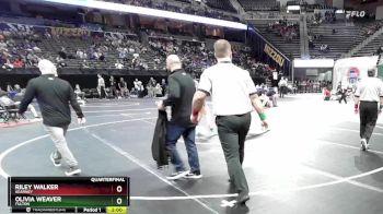 110 Class 1 lbs Quarterfinal - Riley Walker, Kearney vs Olivia Weaver, Fulton