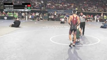 D 1 144 lbs Champ. Round 2 - Locke Ware, Central - B.R. vs Gage Olds, Acadiana