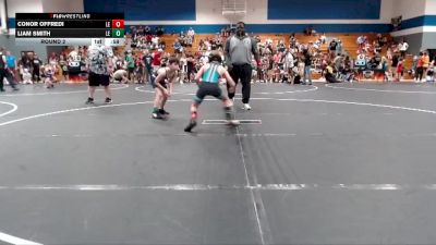 75 lbs Round 2 - Conor Offredi, Beaufort Bull Sharks WC vs Liam Smith, Grizzlies Wrestling Club