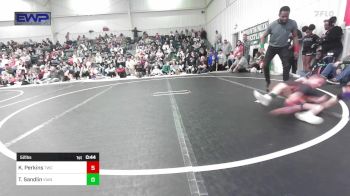 52 lbs Semifinal - Knox Perkins, Tahlequah Wrestling Club vs Thomas Sandlin, Vian Wrestling Club