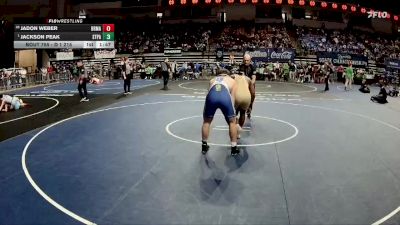 D 1 215 lbs Semifinal - Jackson Peak, St. Paul`s vs Jadon Weber, Brother Martin