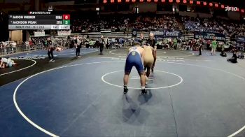 D 1 215 lbs Semifinal - Jackson Peak, St. Paul`s vs Jadon Weber, Brother Martin