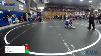 52 lbs Final - Nolan Elwell, Mustang Bronco Wrestling Club vs Bentley Story, Noble Takedown Club