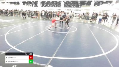 113 lbs Consi Of 8 #1 - Killian Olsen, No Team vs Ronnie Thomas, Buckaroo WC
