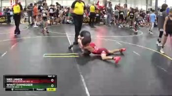 67 lbs Quarterfinals (8 Team) - Wyatt Dannegger, Missouri Gold vs Wes Janick, American Gladiators-Red