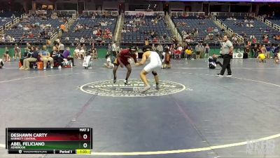 3A 157 lbs Champ. Round 1 - Deshawn Carty, Harnett Central vs Abel Feliciano, Ashbrook