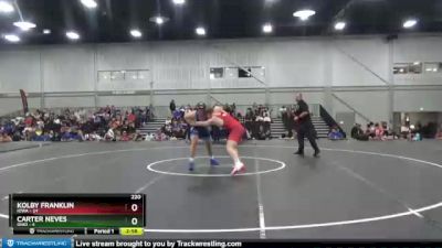 220 lbs Placement Matches (8 Team) - Kolby Franklin, Iowa vs Carter Neves, Ohio