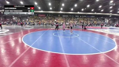 91 lbs Semifinal - Jazzy Red Tomahawk, Montana Disciples vs Kate Kirkman, Heights Wrestling Club