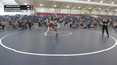 145 lbs Champ. Rd Of 16 - Rickelle Collins, Carbon Wrestling vs Mirakle Hardaway, Predators Wrestling Club