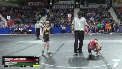 76 lbs Cons. Semi - Broxtyn Williamson, Emporia vs Besik Singer, Lawrence Elite