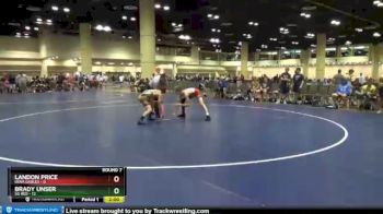 120 lbs Round 7 (10 Team) - Landon Price, Iowa Gables vs Brady Unser, SD Red