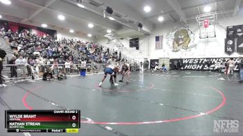 165 lbs Champ. Round 2 - Nathan Strean, Quartz Hill vs Wylde Brant, Ventura