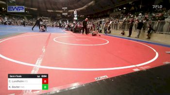 64 lbs Semifinal - Camdon Lundholm, Owasso Takedown Club vs Koston Baxter, Claremore Wrestling Club