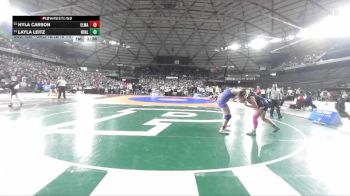 Girls 1B/2B/1A 170 Champ. Round 1 - Hyla Carson, Elma (Girls) vs Layla Leitz, Naches Valley (Girls)