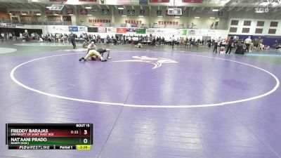 133 lbs Champ. Round 1 - Freddy Barajas, University Of Saint Mary (KS) vs Nat`aani Prado, Baker (Kan.)