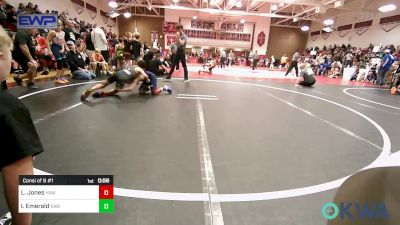 76 lbs Consi Of 8 #1 - LeBrae Jones, HURRICANE WRESTLING ACADEMY vs Isaac Emerald, Raw Wrestling Club