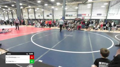 46 lbs Quarterfinal - Gunnar Childress, Crater Mat Club vs Scarlett Harris, Illinois Valley YW