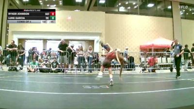 78 lbs Consi Of 4 - Ryker Johnson, Eastern Oregon Elite vs Luke Garcia, The Valley WC