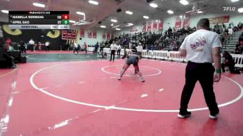 130 lbs Semifinal - April Gao, St. Francis vs Isabella Sermana, Cerritos