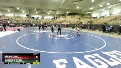 100 lbs Champ. Round 1 - Gideon Comstock, Williamson County Wrestling Cl vs Neil Hatcher, Seymour Youth Wrestling